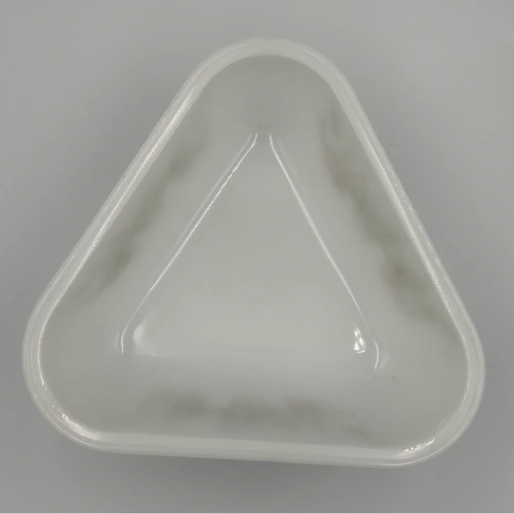 Vintage MCM Inland Glass Golden Wheat Triangular Casserole